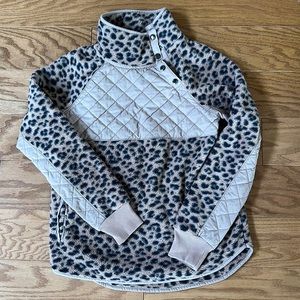 Abercrombie & Fitch Leopard Fleece Pullover